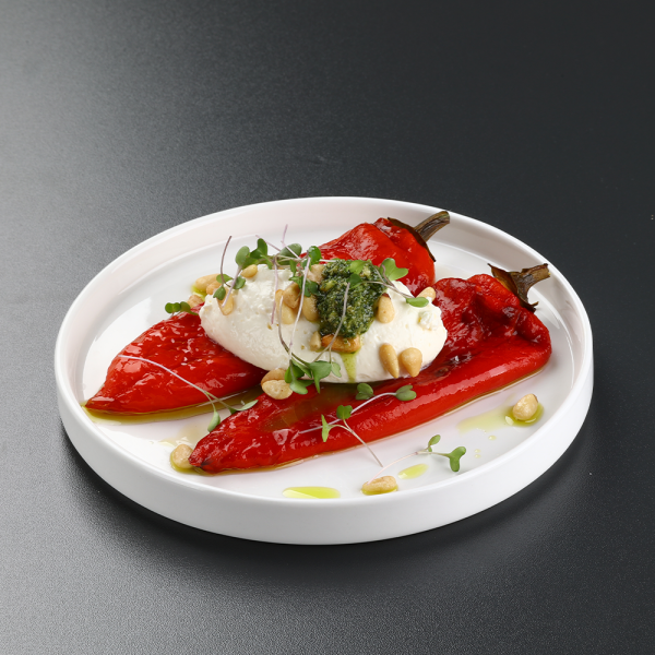 Ardei copți cu mousse de brânză feta