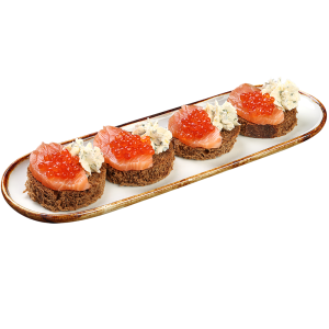 Somon Gravlax cu caviar roșu