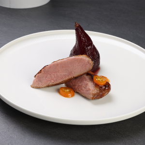 Magret de rață cu pară confiată