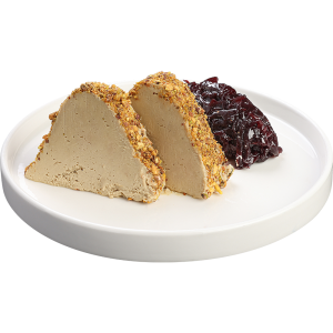 Pâté au Foie Gras în crustă de fistic cu ceapă caramelizată