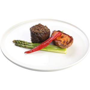 Pepper steak cu cartof dulce copt